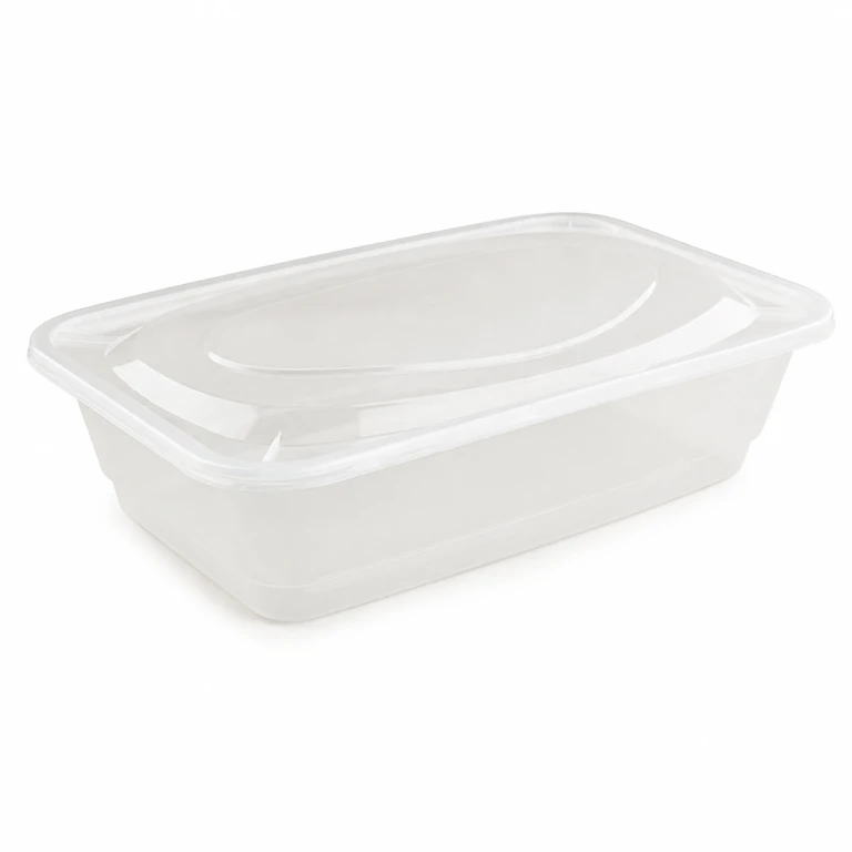 1500ml rectangular container (clear base, with lid)