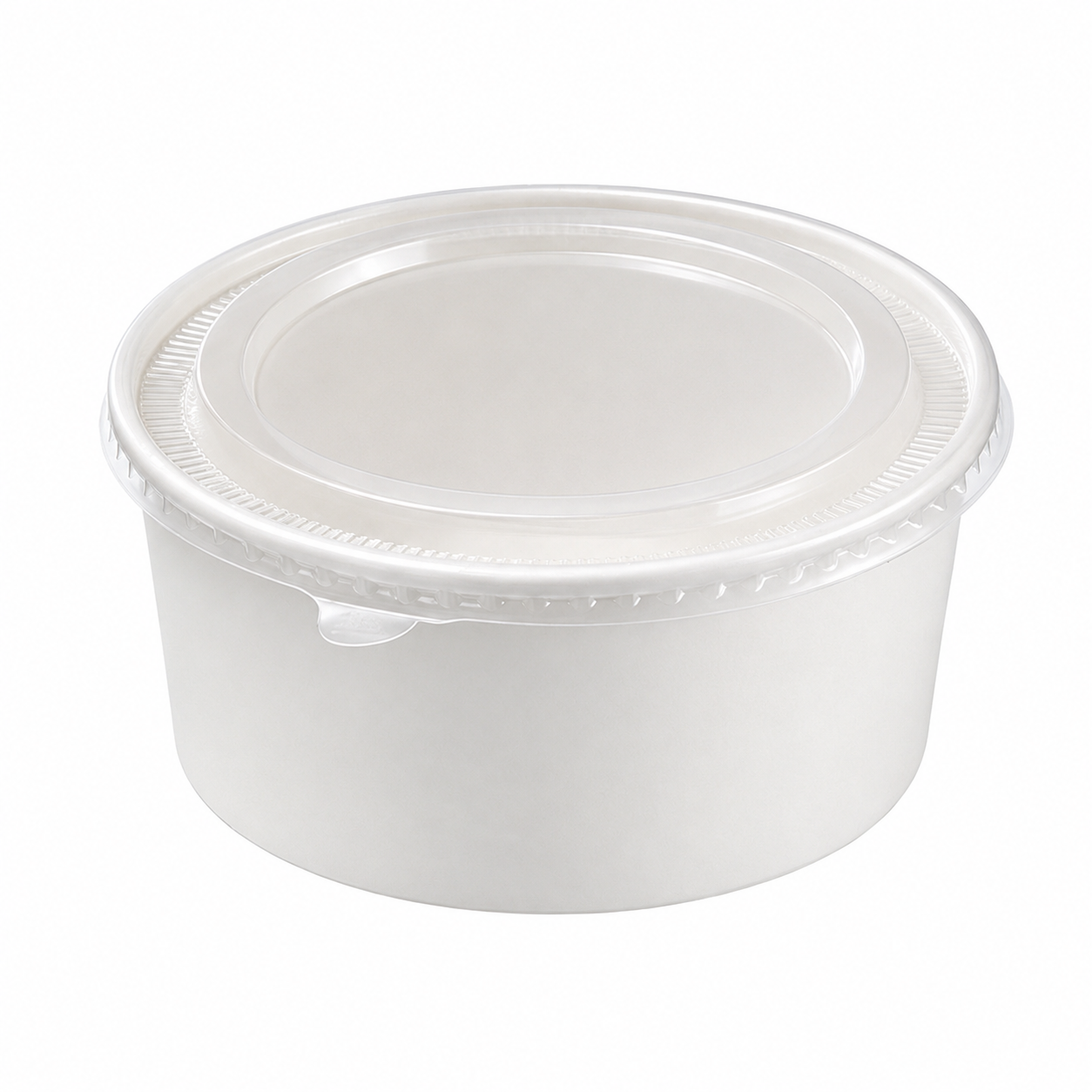 1300ml White Cardboard Bowl with PP Lid
