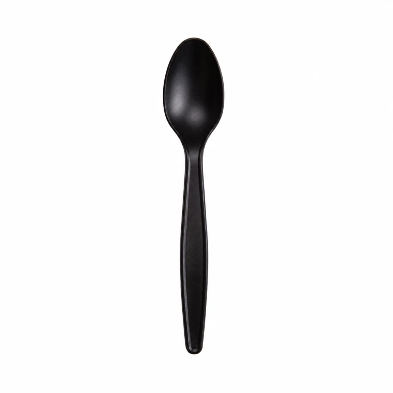 Corn Starch Black Teaspoon 6 inch, bulk packed