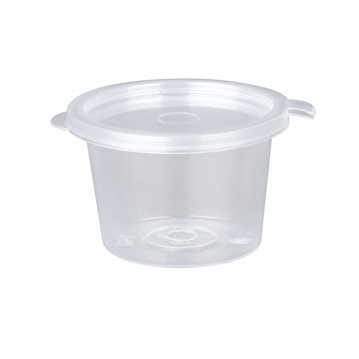 Disposable Sauce Cup 1oz, Hinged (attached lid)