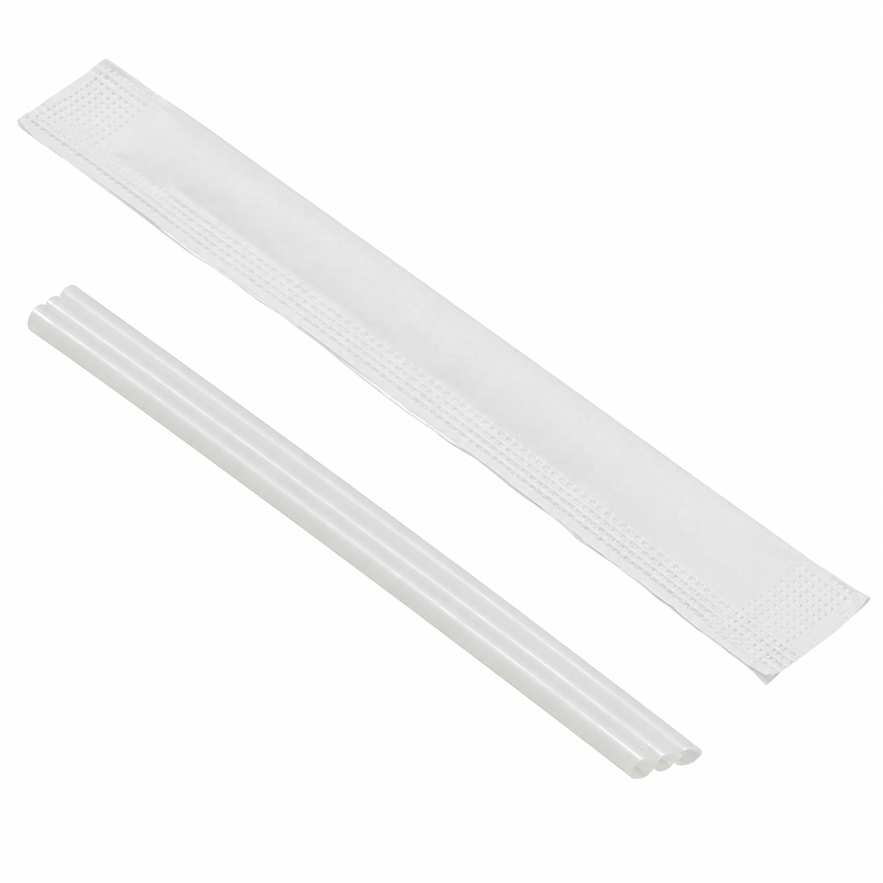 23 cm PP Three-Hole Angled Straw, White, 100 pcs