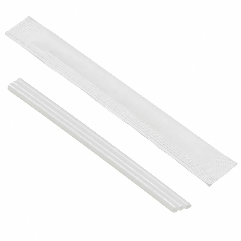 23 cm PP Three-Hole Angled Straw, White, 100 pcs