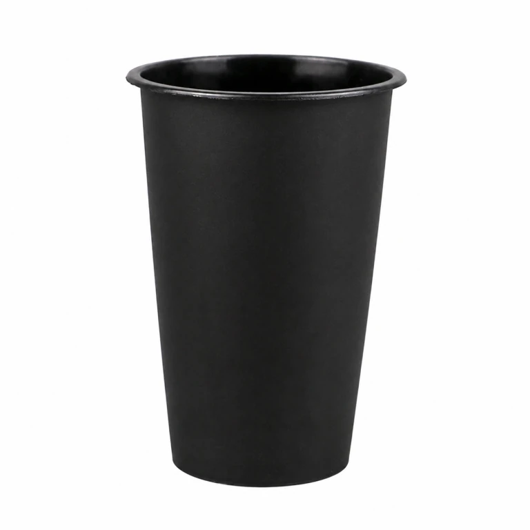 90mm Black Frosted Cup 500ml