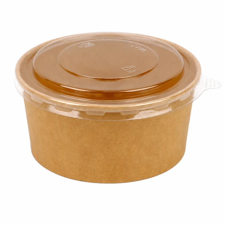 Kraft Paper Bowl 1000ml with PET lid