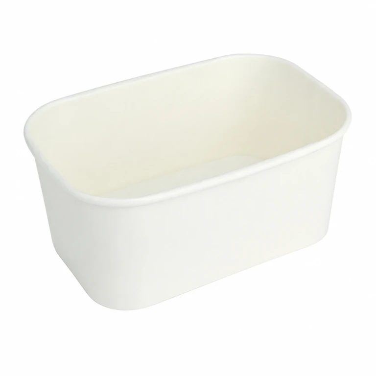 White Card Rectangular Takeaway Box 1000ml