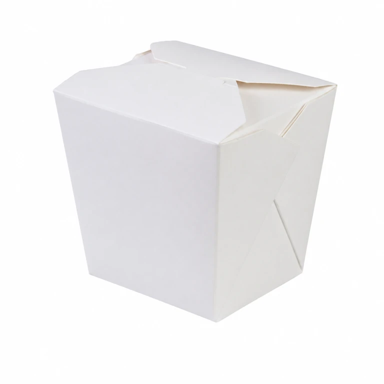 White Cardboard Lunch Box 16oz Square-base 480ml