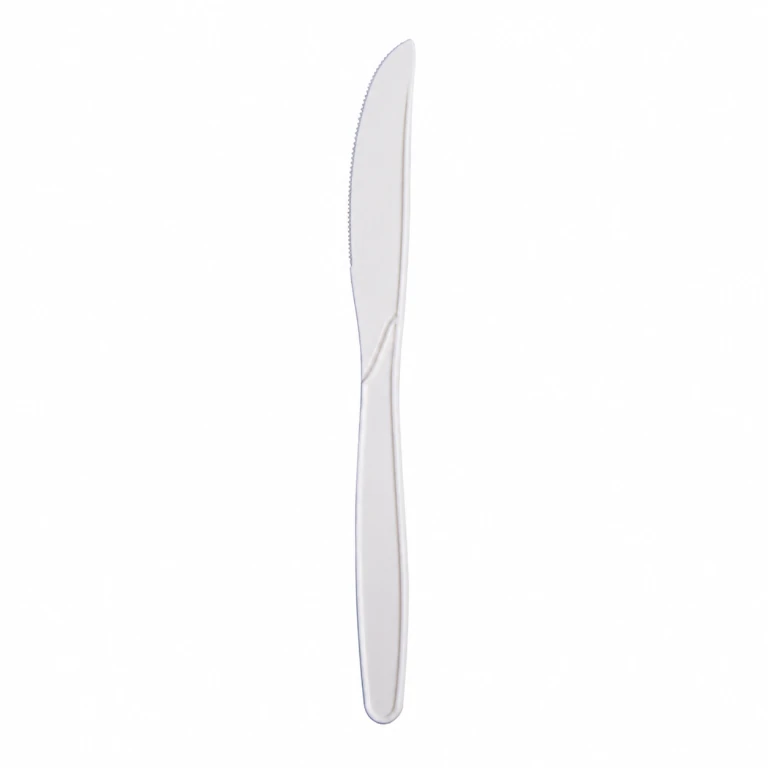 Corn Starch White Knife 7 inch, bulk packed
