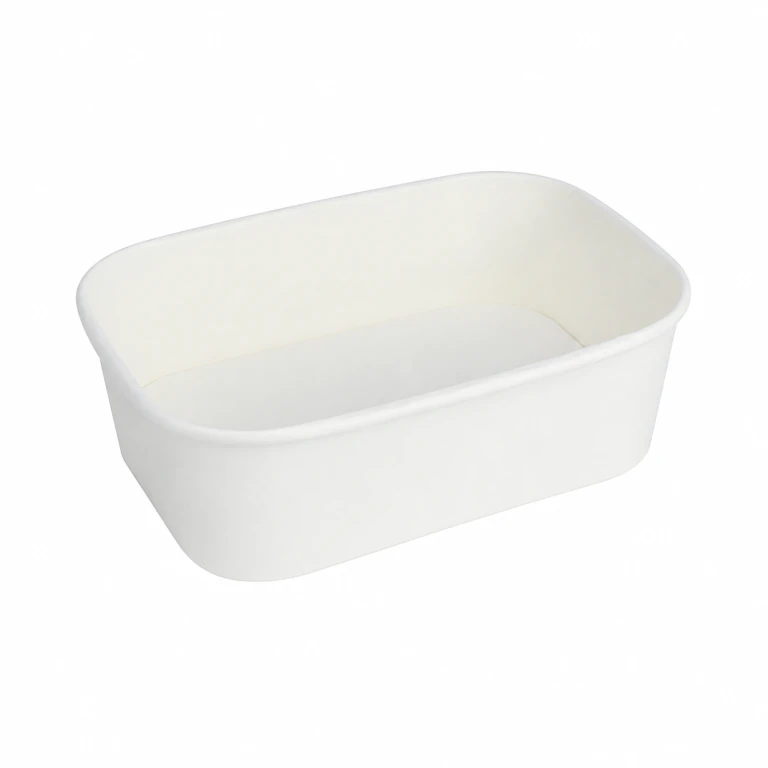 White Card Rectangular Takeaway Box 650ml