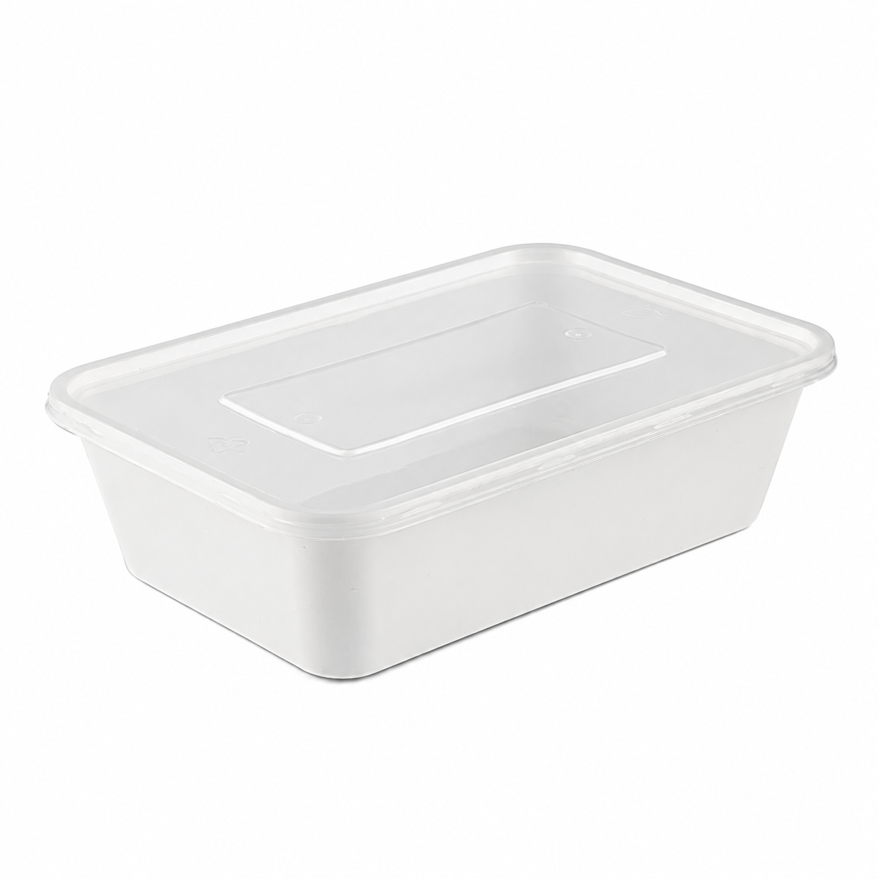650ml reinforced rectangular container (ivory)