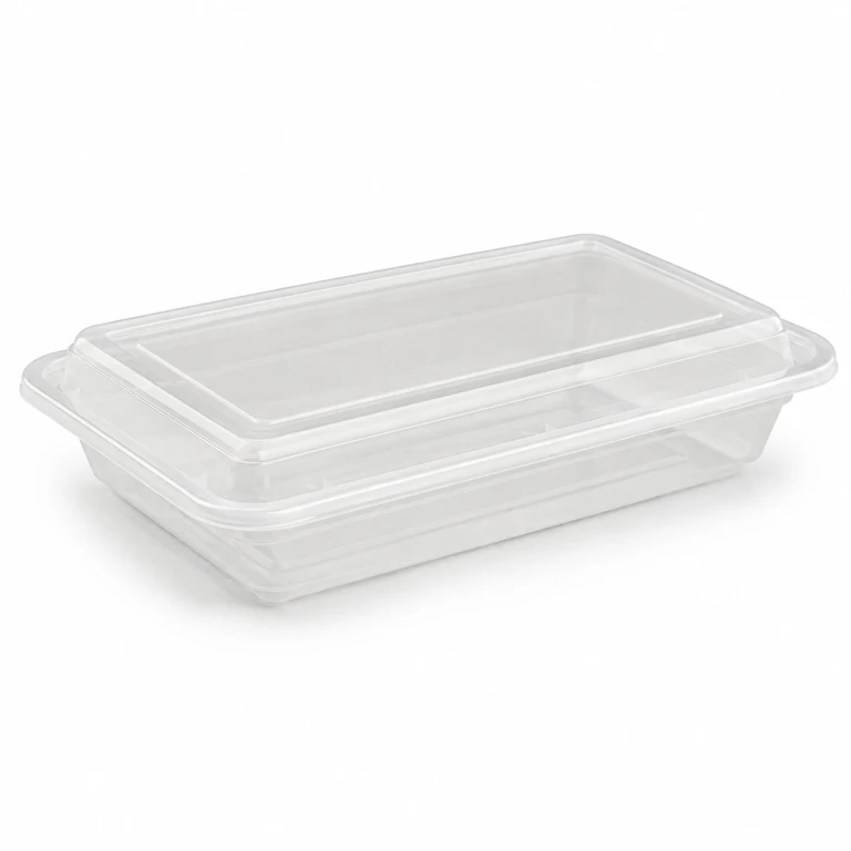 1000ml American-style rectangular container (clear base, with lid)
