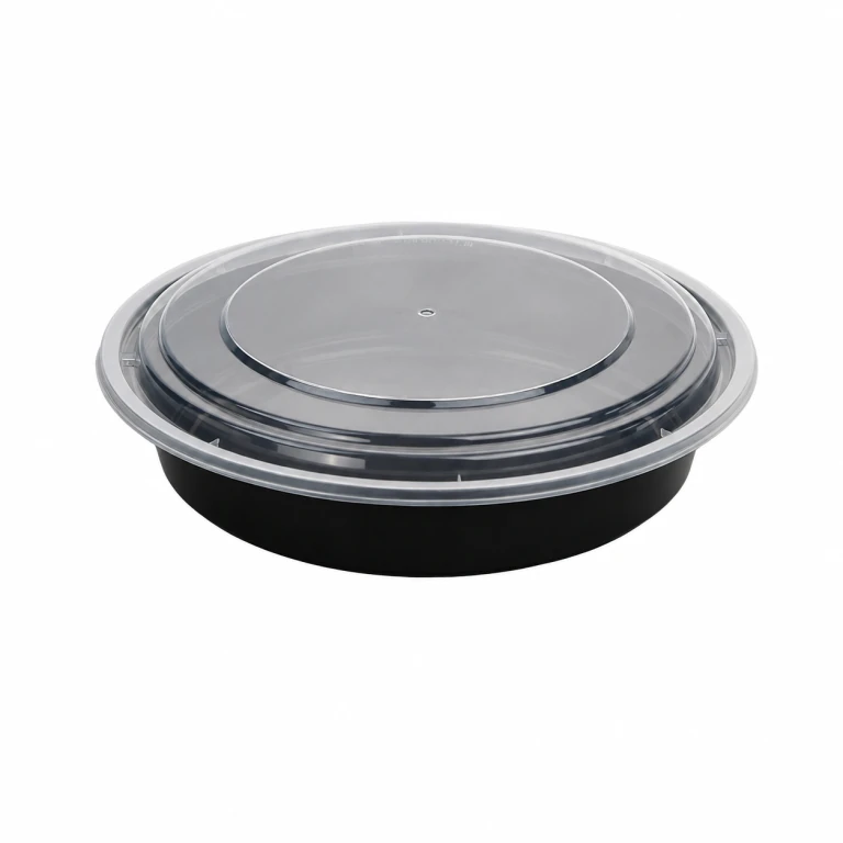 48oz American Style Export Round Bowl with Clear Lid