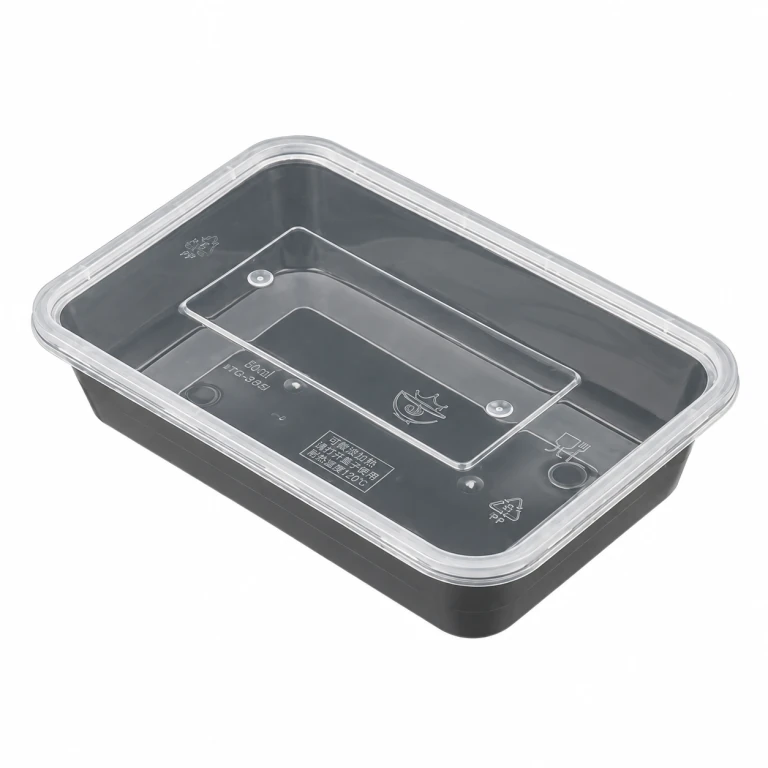 500ml reinforced rectangular container (clear)