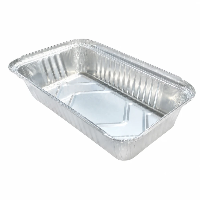 Aluminium Foil Square Container 2514 1100ml, with foil-laminated paper lid