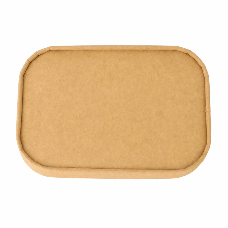 Kraft Paper Lid for 172mm Rectangular Takeaway Box