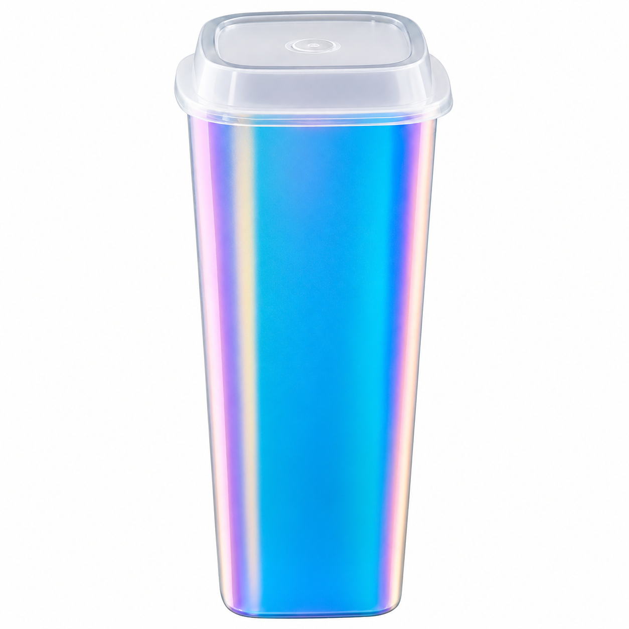 960ml Matte Rainbow Film + Clear Square Lid