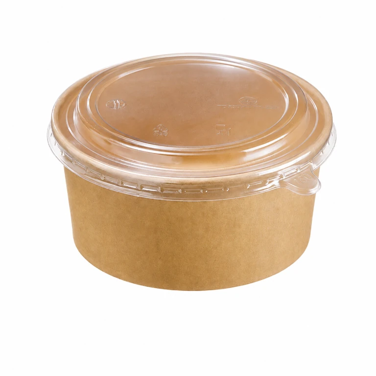 Kraft Paper Bowl 1000ml with OPS lid