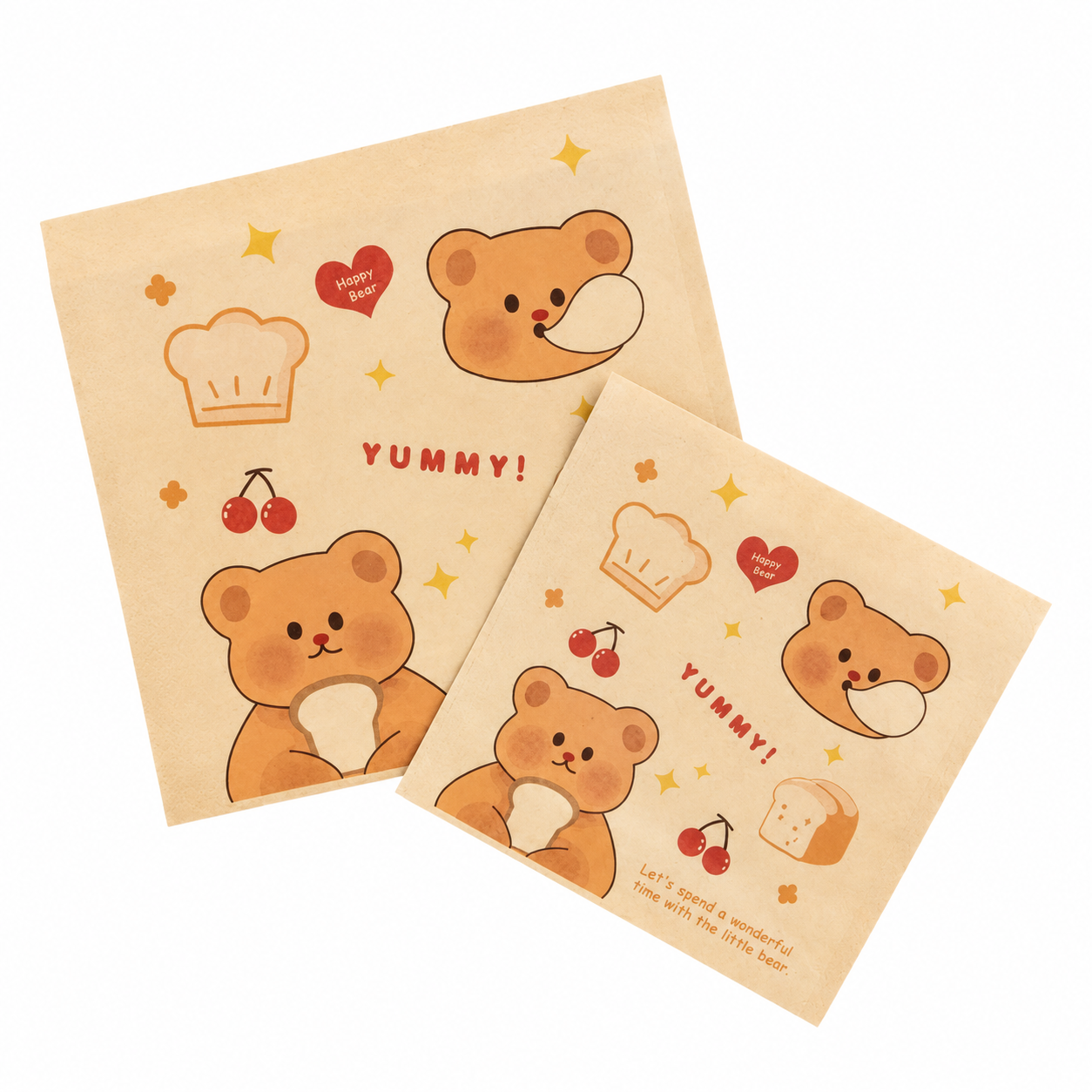snacking-bear kraft-paper bag design