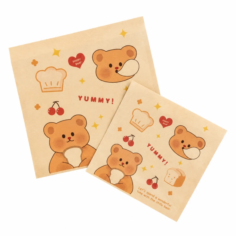 snacking-bear kraft-paper bag design