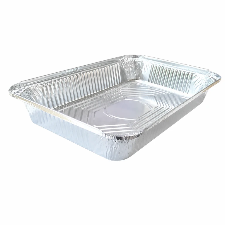 Aluminium Foil Square Container 315 2250ml, with foil-laminated paper lid