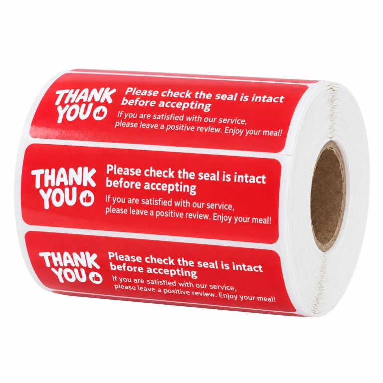 8cm x 2cm Takeout Seal Label