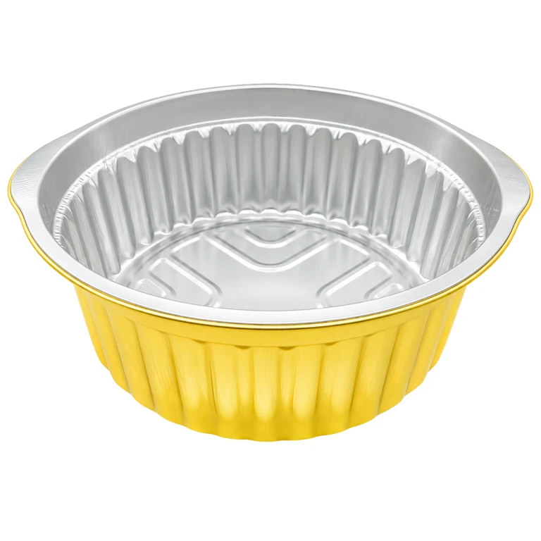 Aluminium Foil Round Container 4000ml (29.1cm dia) (twin-handle) with PP lid