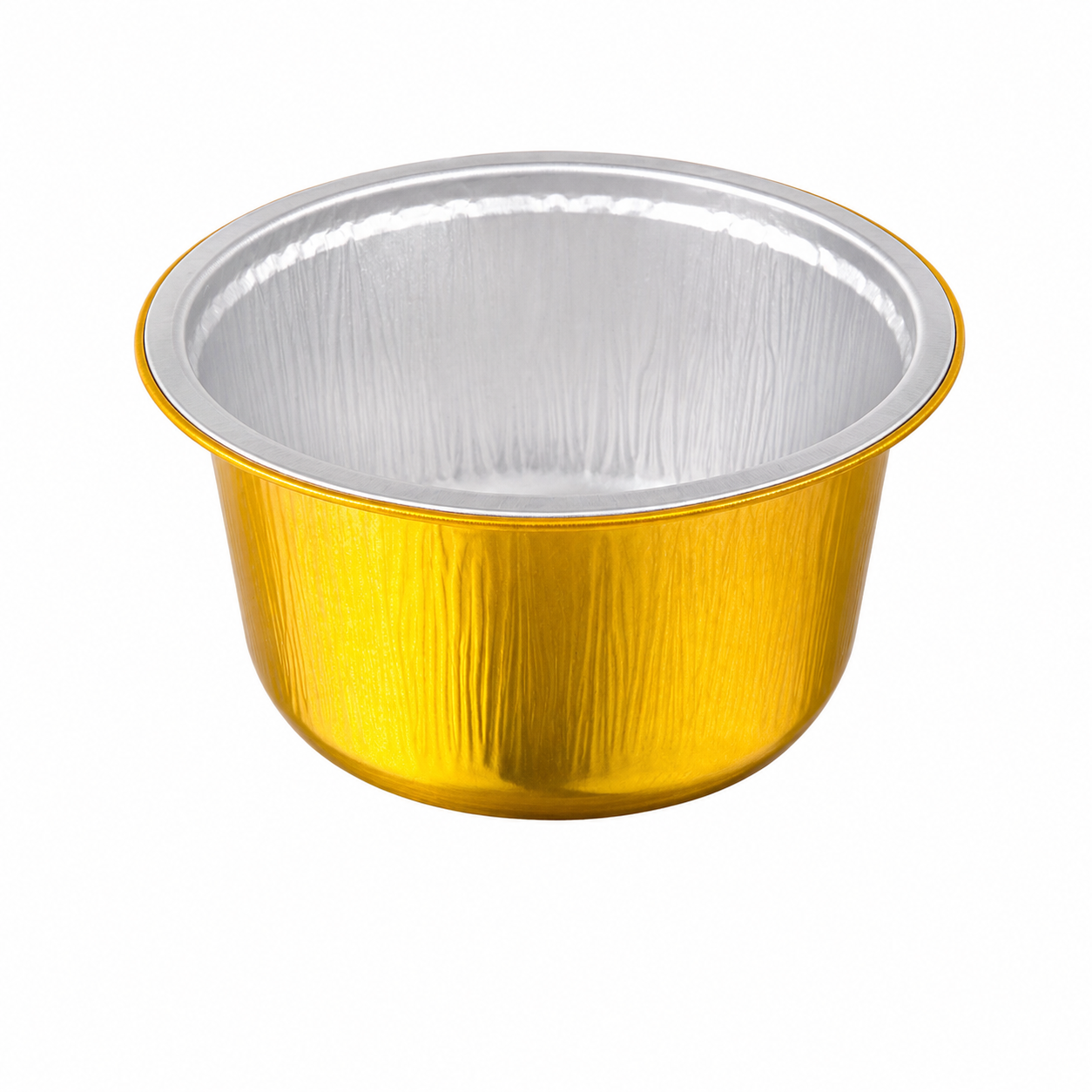 Gold Round Aluminum Foil Container with PP Lid Thickened Food Grade Commercial Takeaway Disposable Food Box