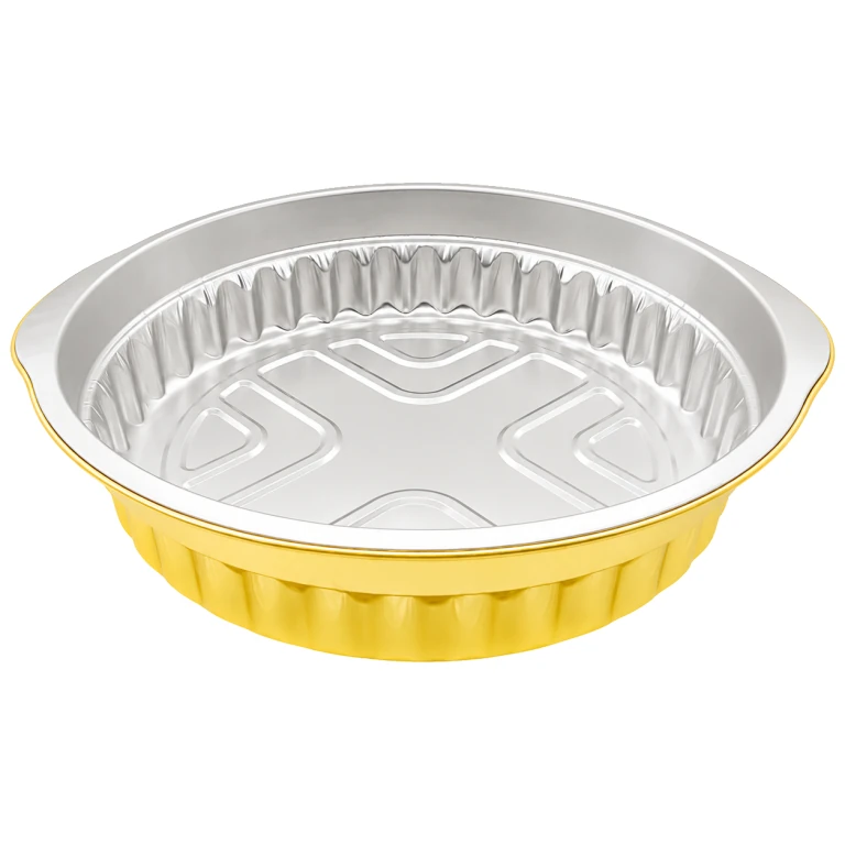 Aluminium Foil Round Container 2200ml (29.1cm dia) (twin-handle)
