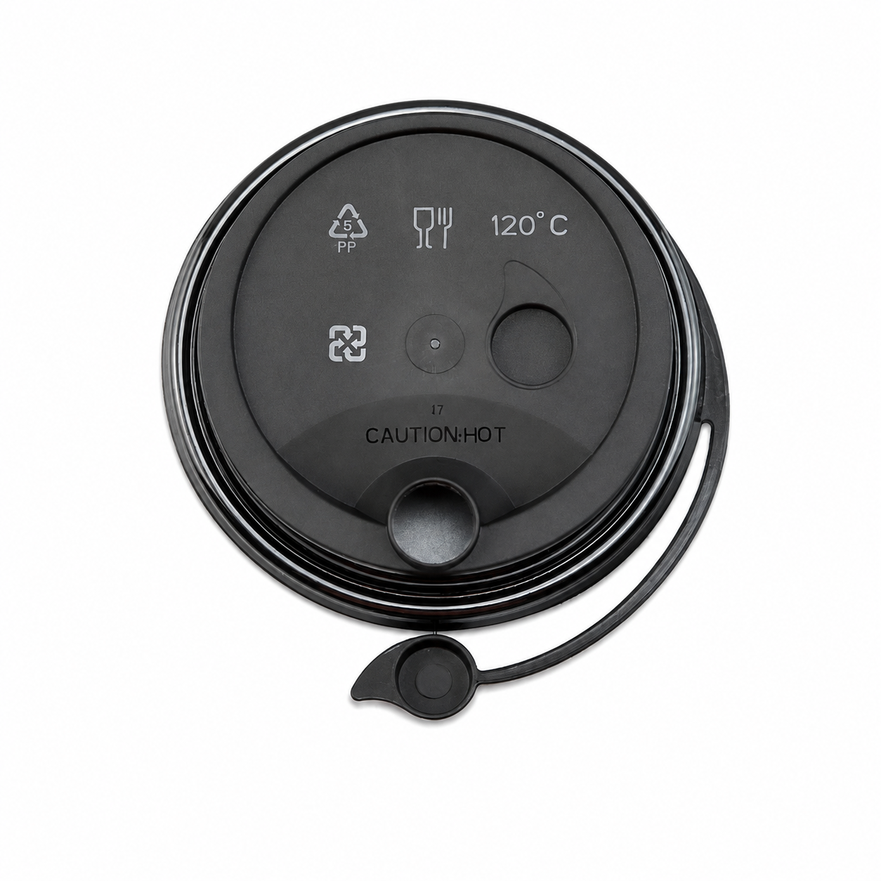 90mm Black Integrated Lid
