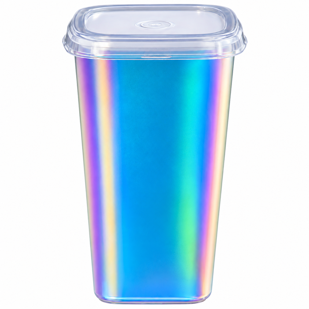 650ml Matte Rainbow Film + Clear Square Lid