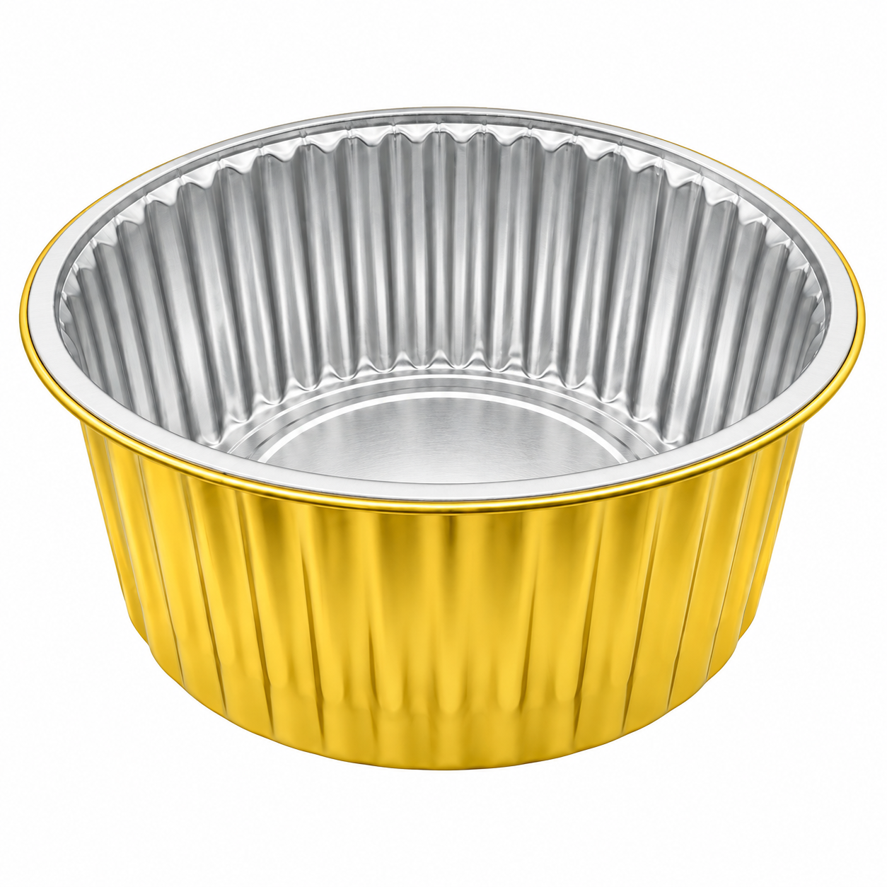 Aluminium Foil Round Container 3500ml (25cm dia) with foil lid