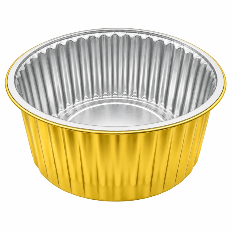 Aluminium Foil Round Container 3500ml (25cm dia) with foil lid