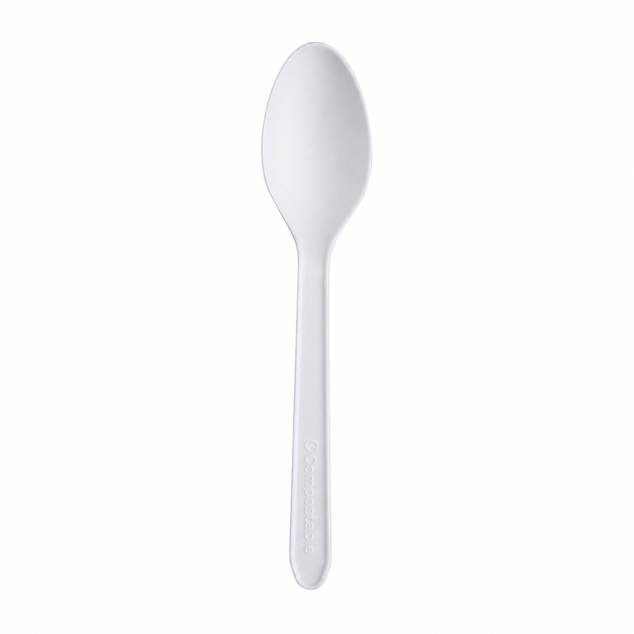 PLA White Coffee Spoon 5 inch, bulk packed