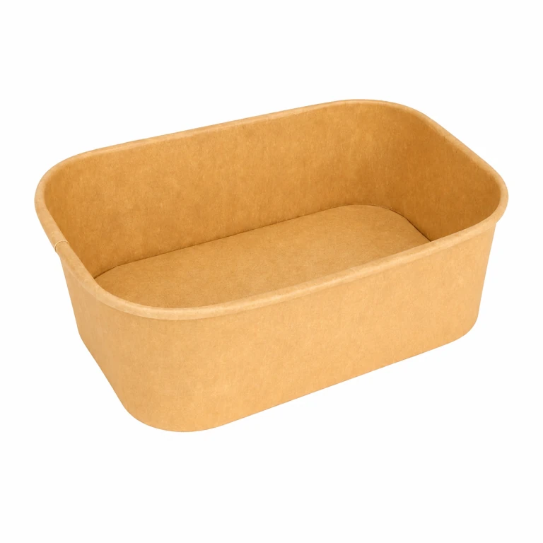 Kraft Paper Rectangular Takeaway Box 650ml