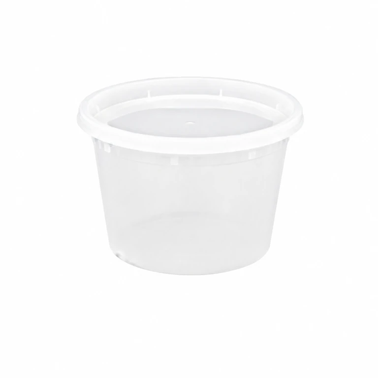 16OZoz Disposable PP Soup Bucket with Lid