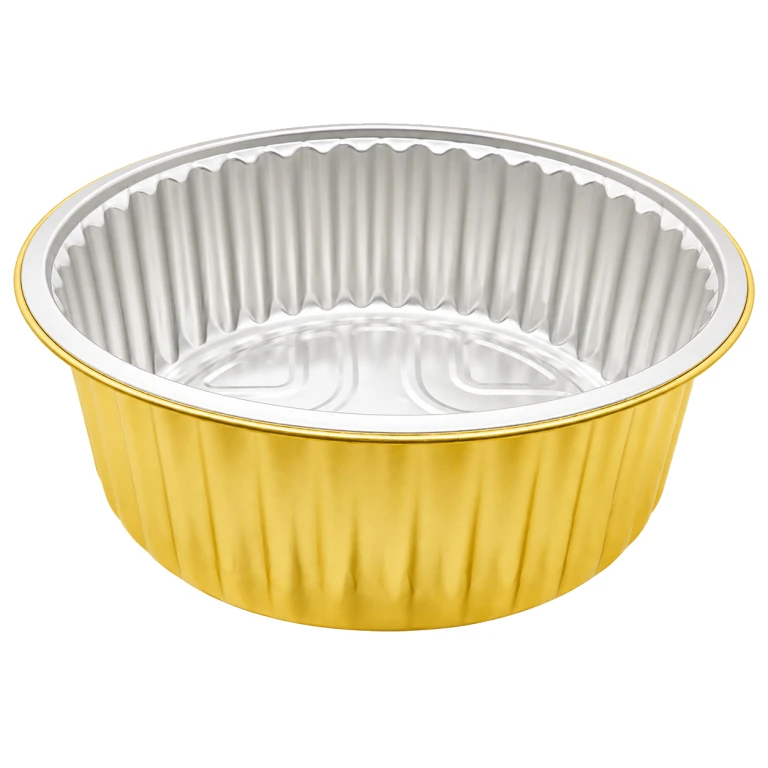 Aluminium Foil Round Container 3000ml (25cm dia) with PP lid