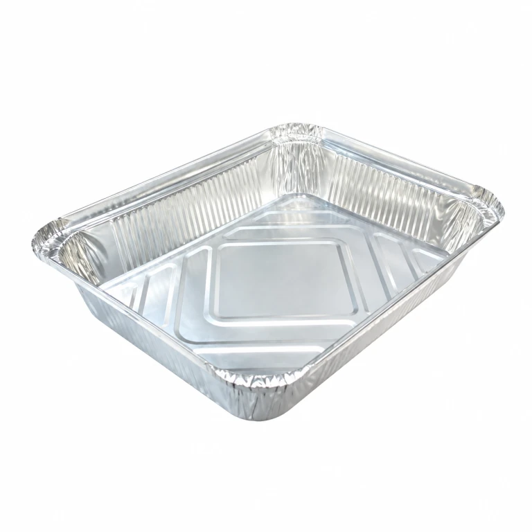 Aluminium Foil Square Container 2317 1000ml, with foil-laminated paper lid