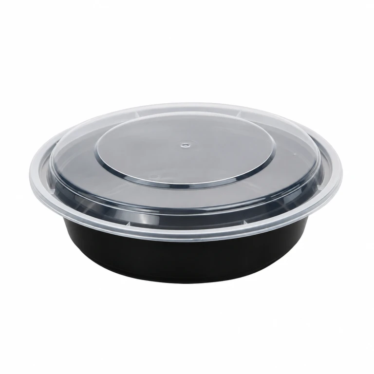 37oz American Style Export Round Bowl with Clear Lid