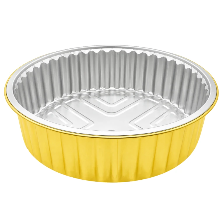 Aluminium Foil Round Container 2500ml (25cm dia) with PP lid