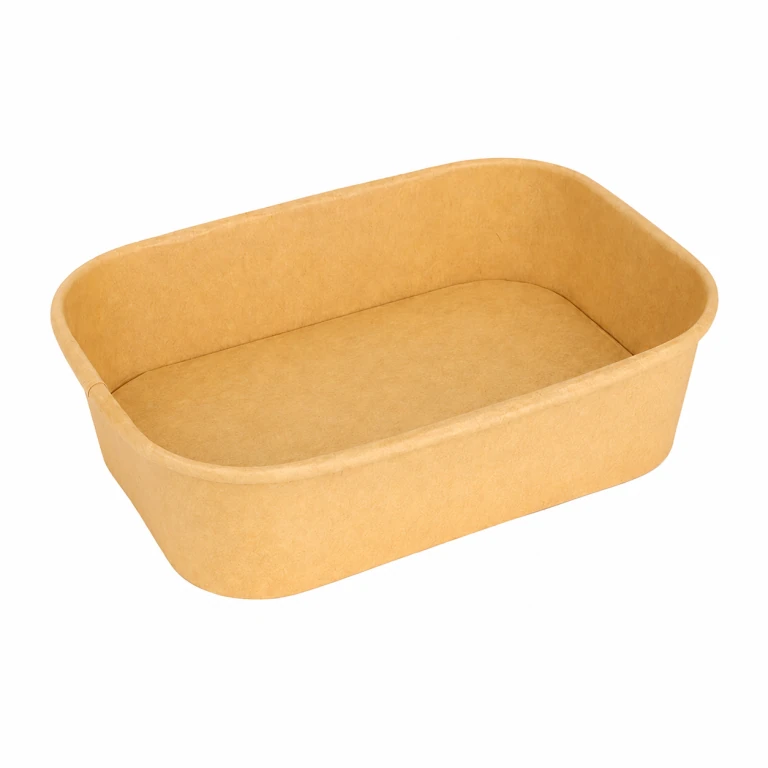 Kraft Paper Rectangular Takeaway Box 500ml