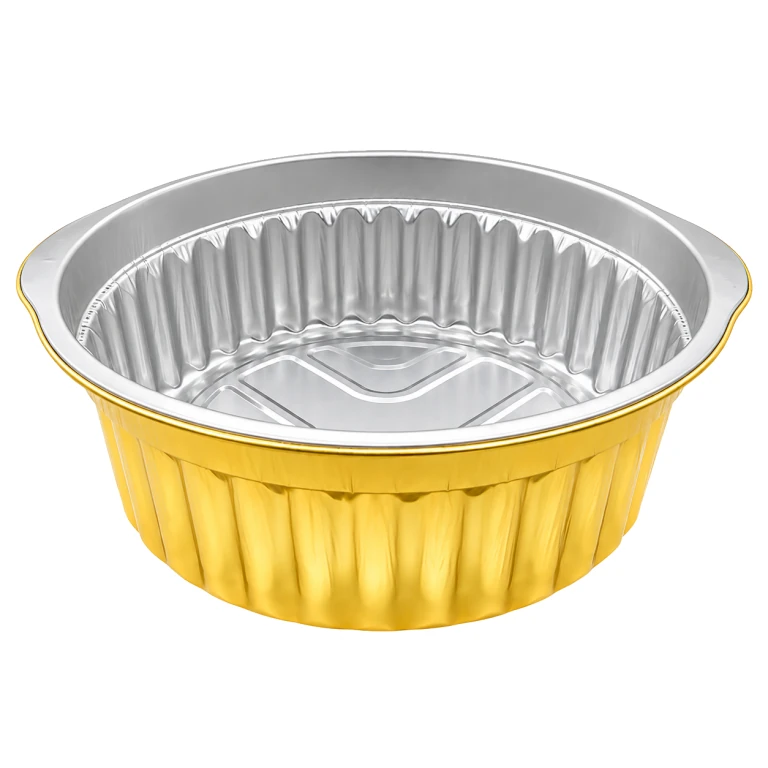 Aluminium Foil Round Container 3500ml (29.1cm dia) (twin-handle) with foil lid