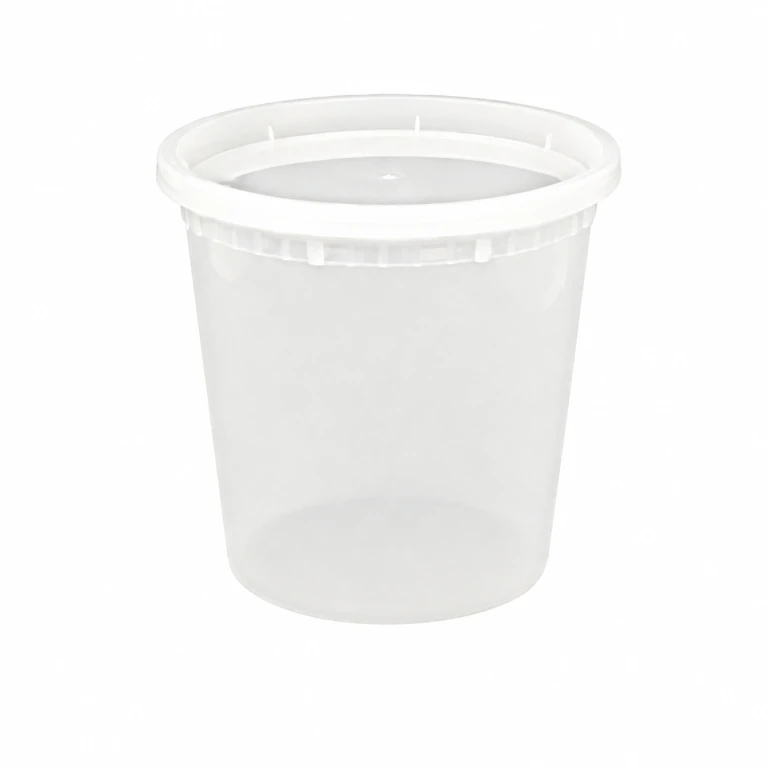 24OZoz Disposable PP Soup Bucket with Lid