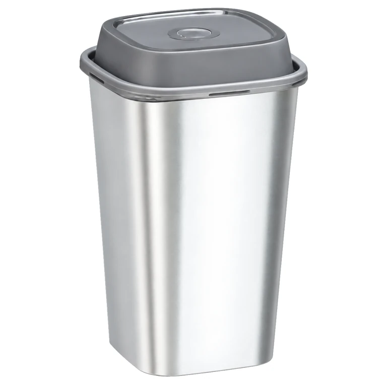 650ml Matte Silver Film Square Cup Set with Clear Gray Lid