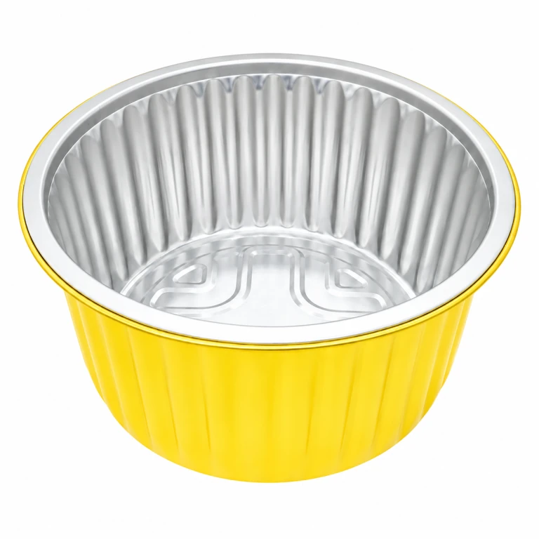 Aluminium Foil Round Container 960ml (16cm dia) with PP lid
