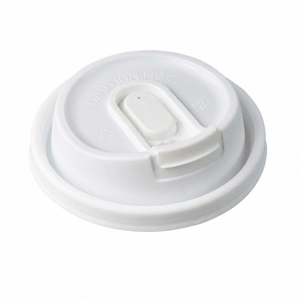 90mm White U-Shaped Lid