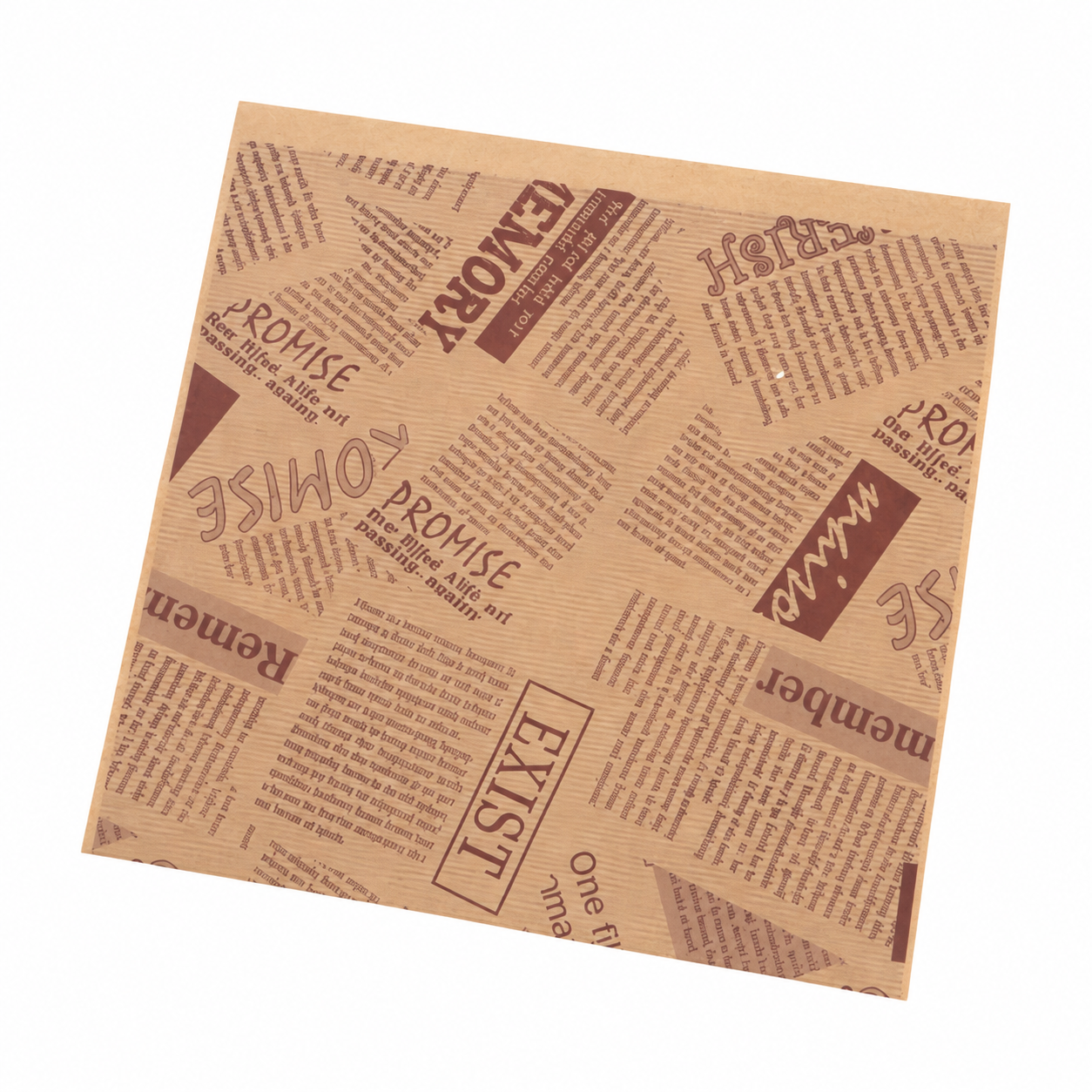 good-luck kraft paper angled paper-bag design