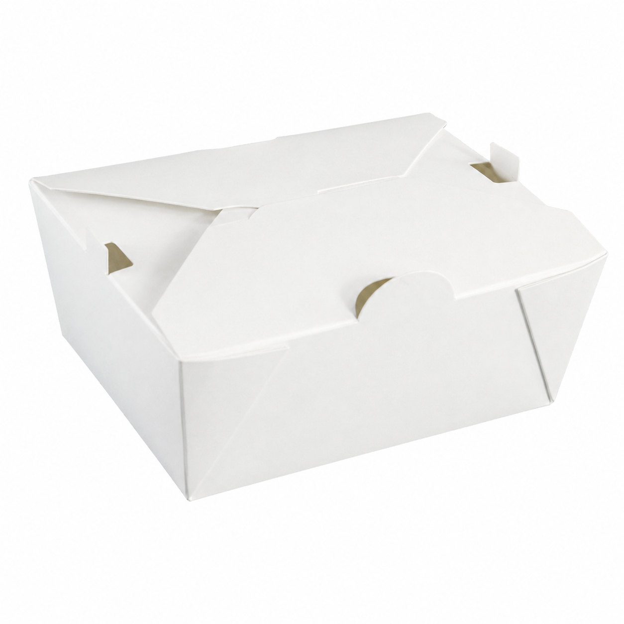 White Cardboard Lunch Box 8# 1400ml (vented lid)