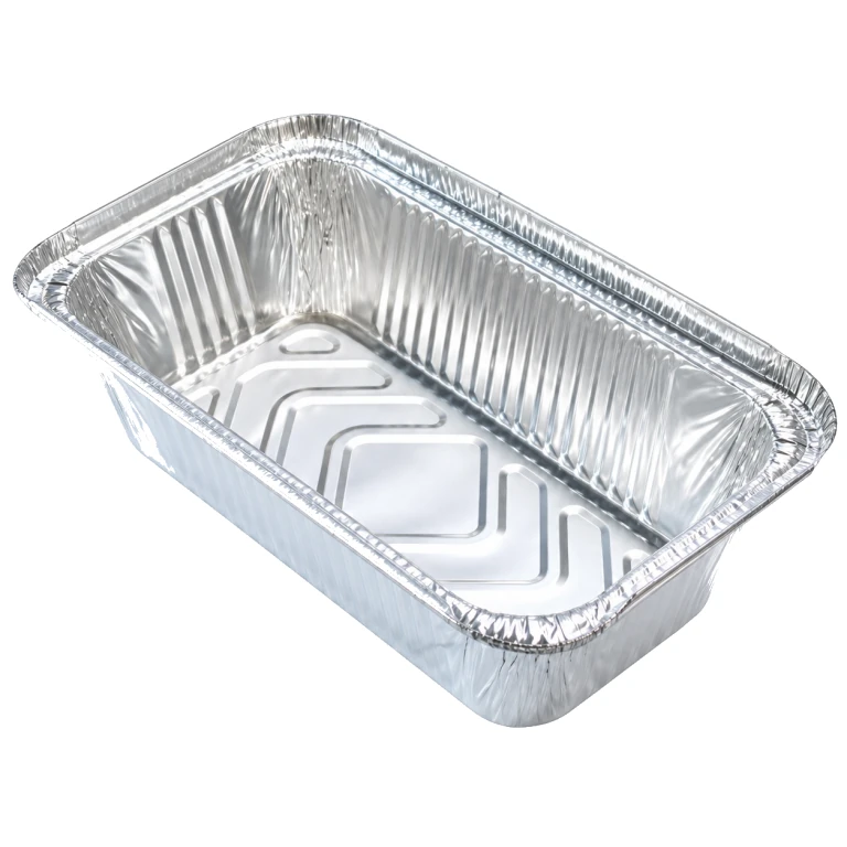 Aluminium Foil Square Container 2011 670ml, with foil-laminated paper lid