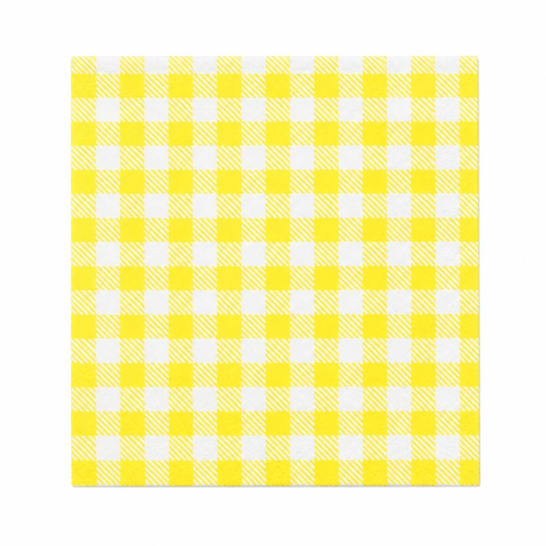 yellow checkered paper-bag design