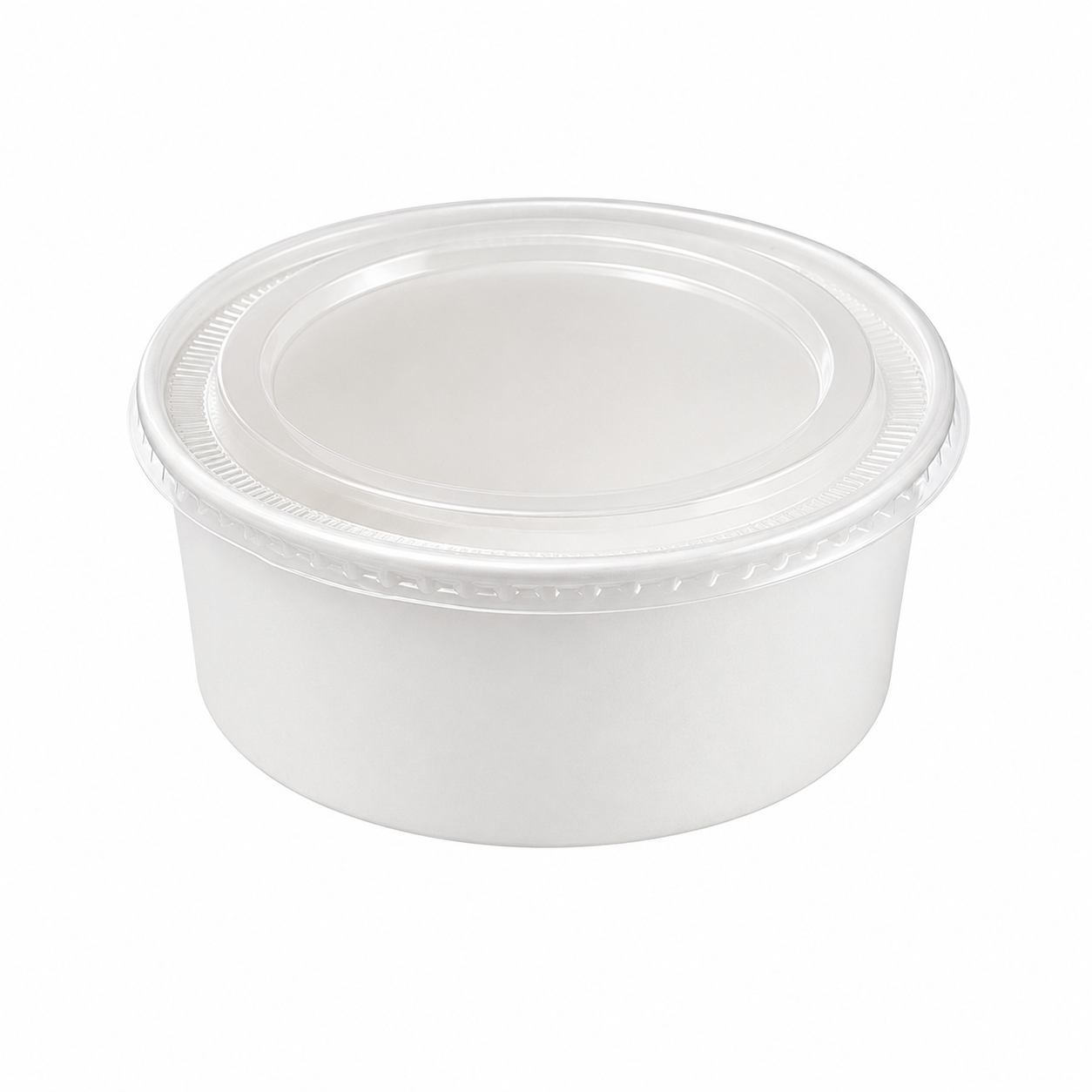 1100ml White Cardboard Bowl with PP Lid