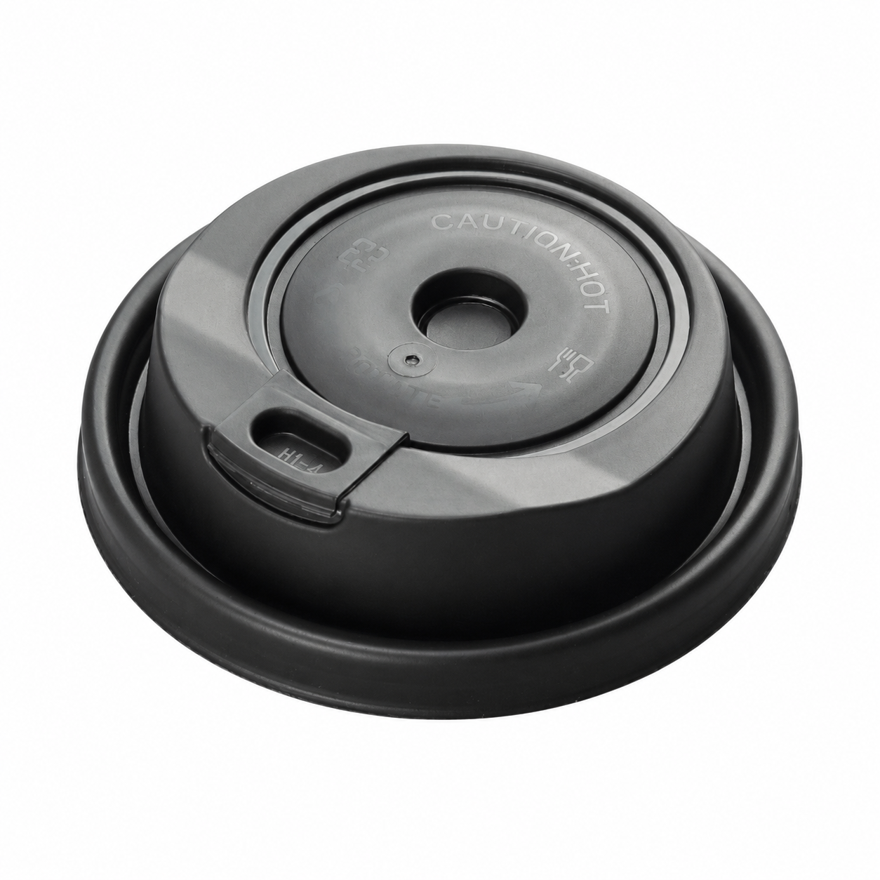 90mm Black Paper-Plastic Dual-Use Rotating Lid